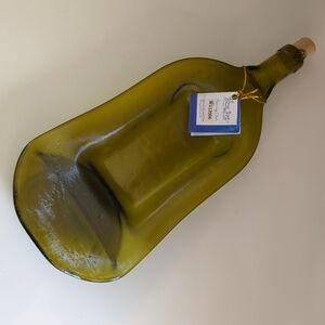 MELTED GLASS WINE BOTTLE | serving tray